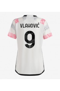 Fotbalové Dres Juventus Dusan Vlahovic #9 Dámské Venkovní Oblečení 2023-24 Krátký Rukáv